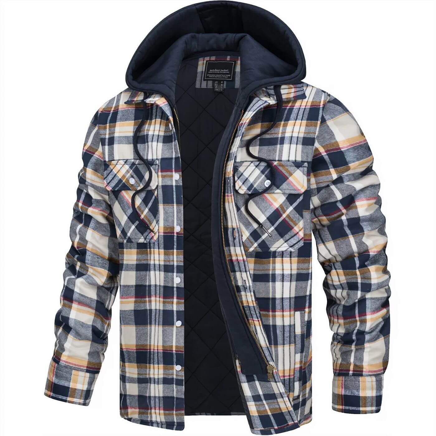 Jean™ - Checkered Zip Hooded Jacket