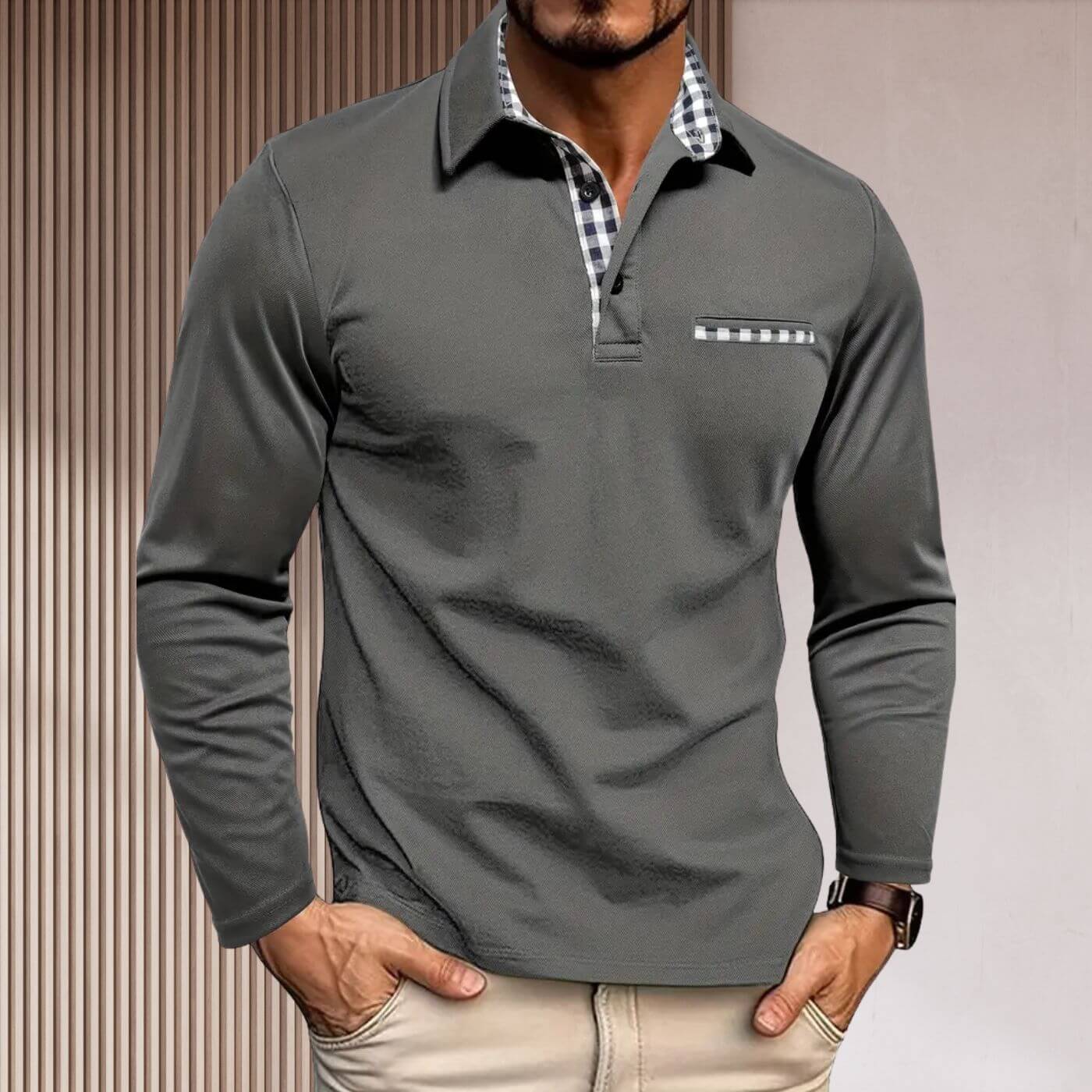 Jonathan™ – Stylish Fitted Long Sleeve Shirt