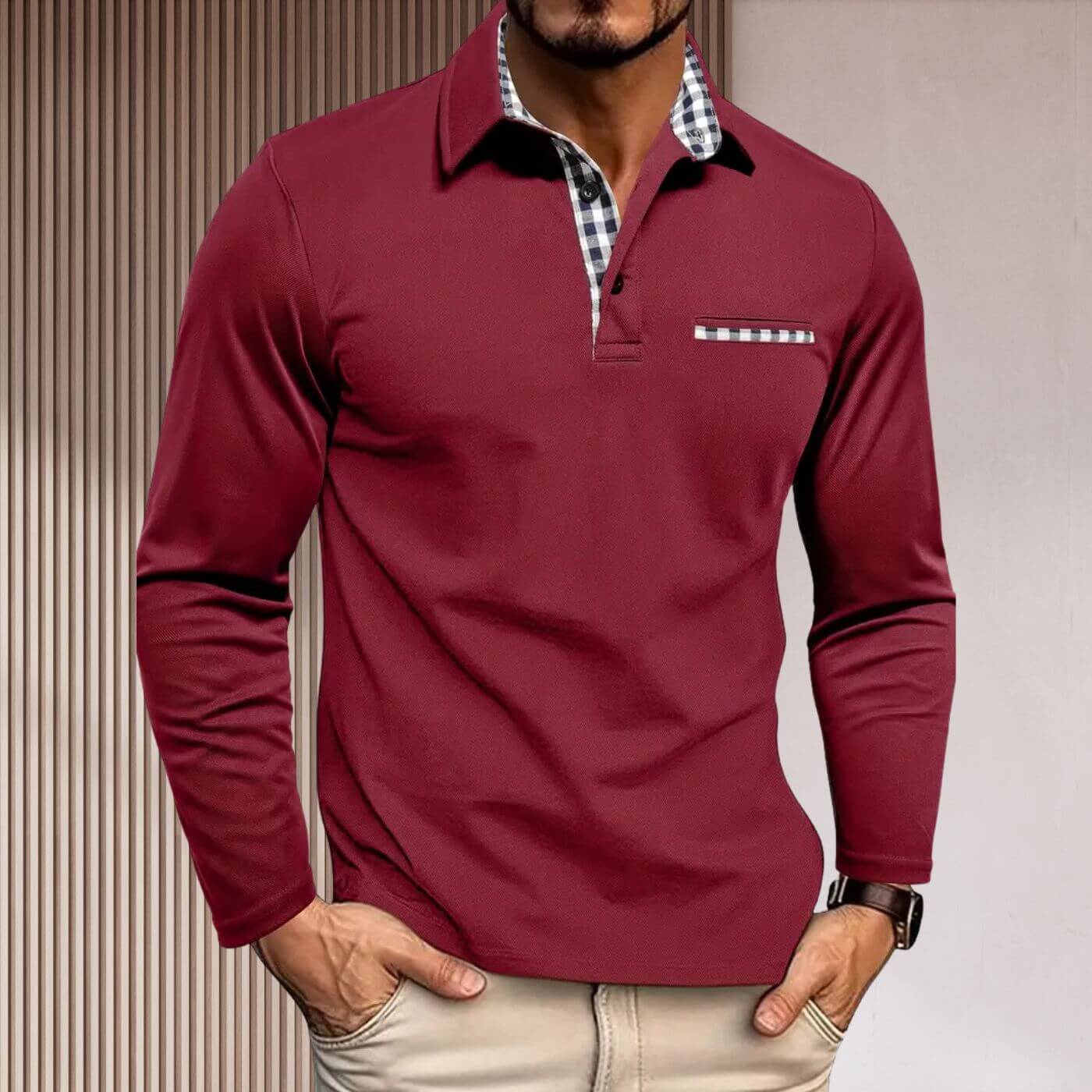Jonathan™ – Stylish Fitted Long Sleeve Shirt