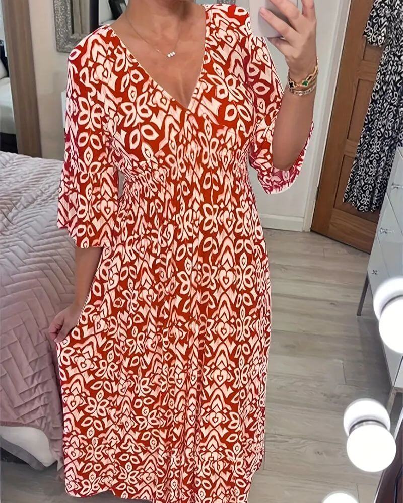 Judith™ – Casual Bohemian V-Neck Summer Dress