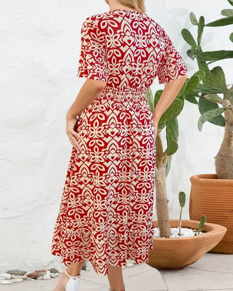 Judith™ – Casual Bohemian V-Neck Summer Dress