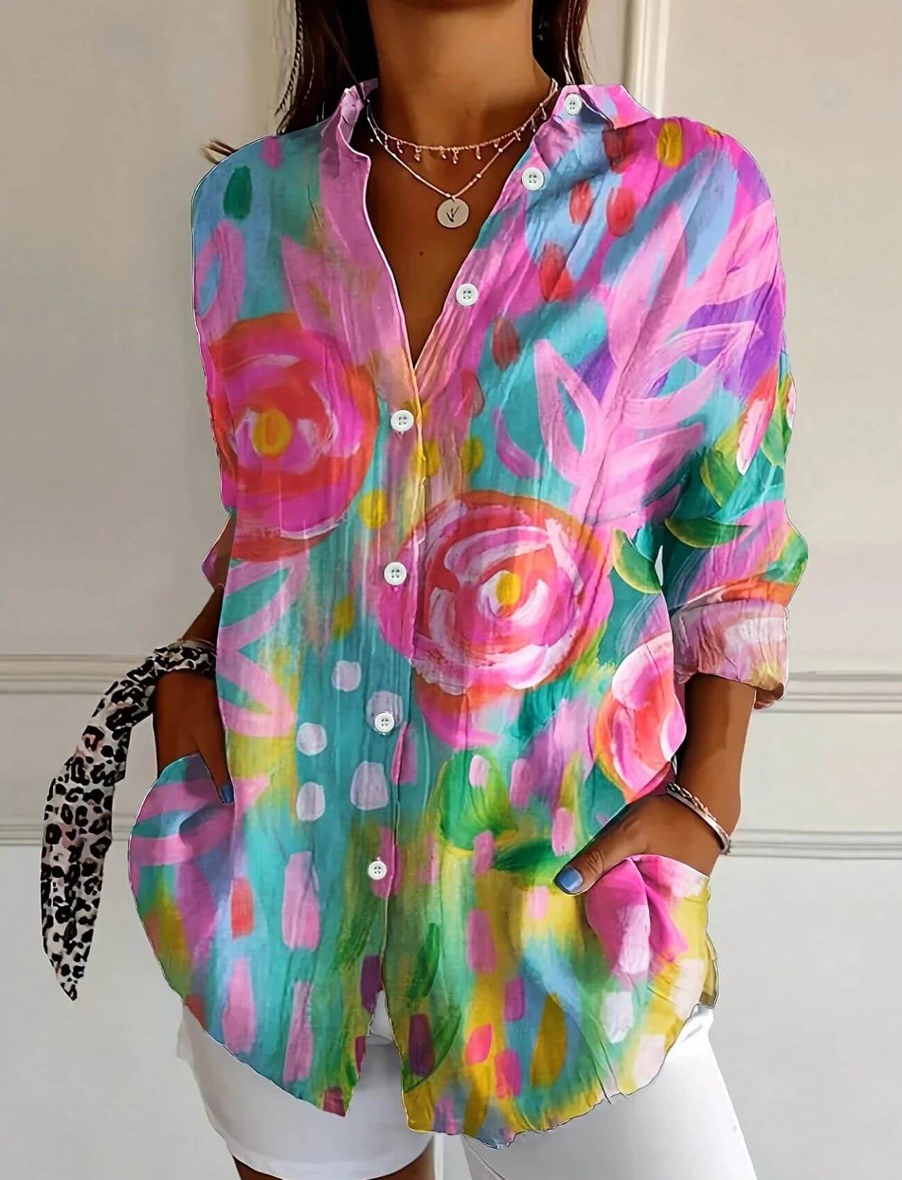 Katrina™ – Comfortable Floral Blouse in Multicolor