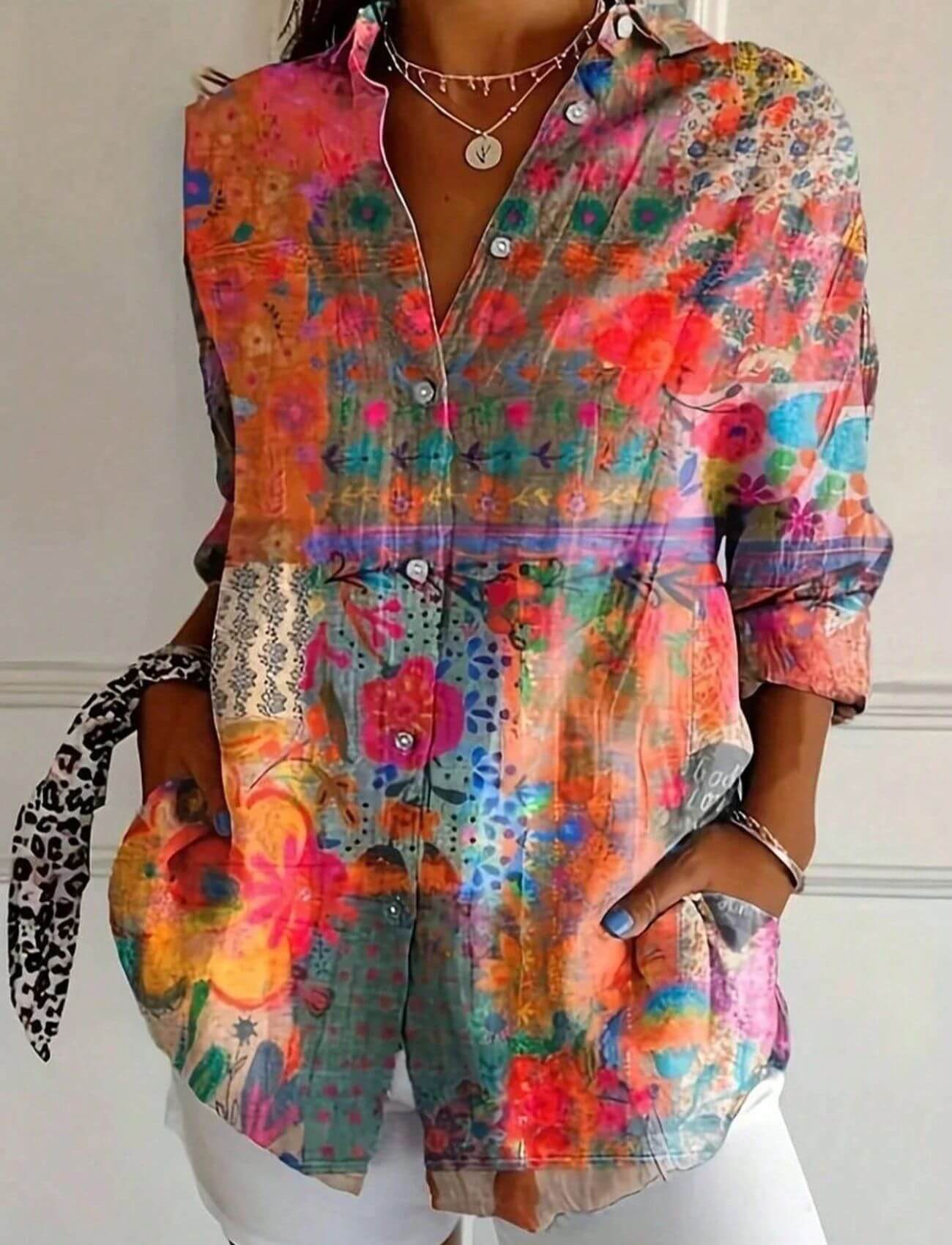 Katrina™ – Comfortable Floral Blouse in Multicolor