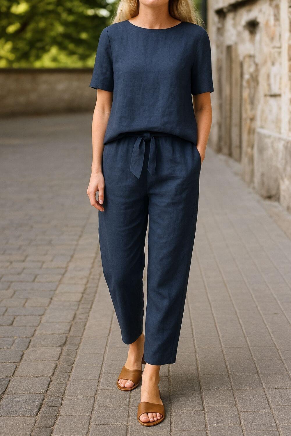 Krista™ - Comfortable Summer Blouse and Pants Set
