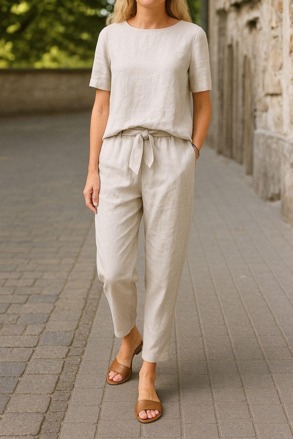 Krista™ - Comfortable Summer Blouse and Pants Set