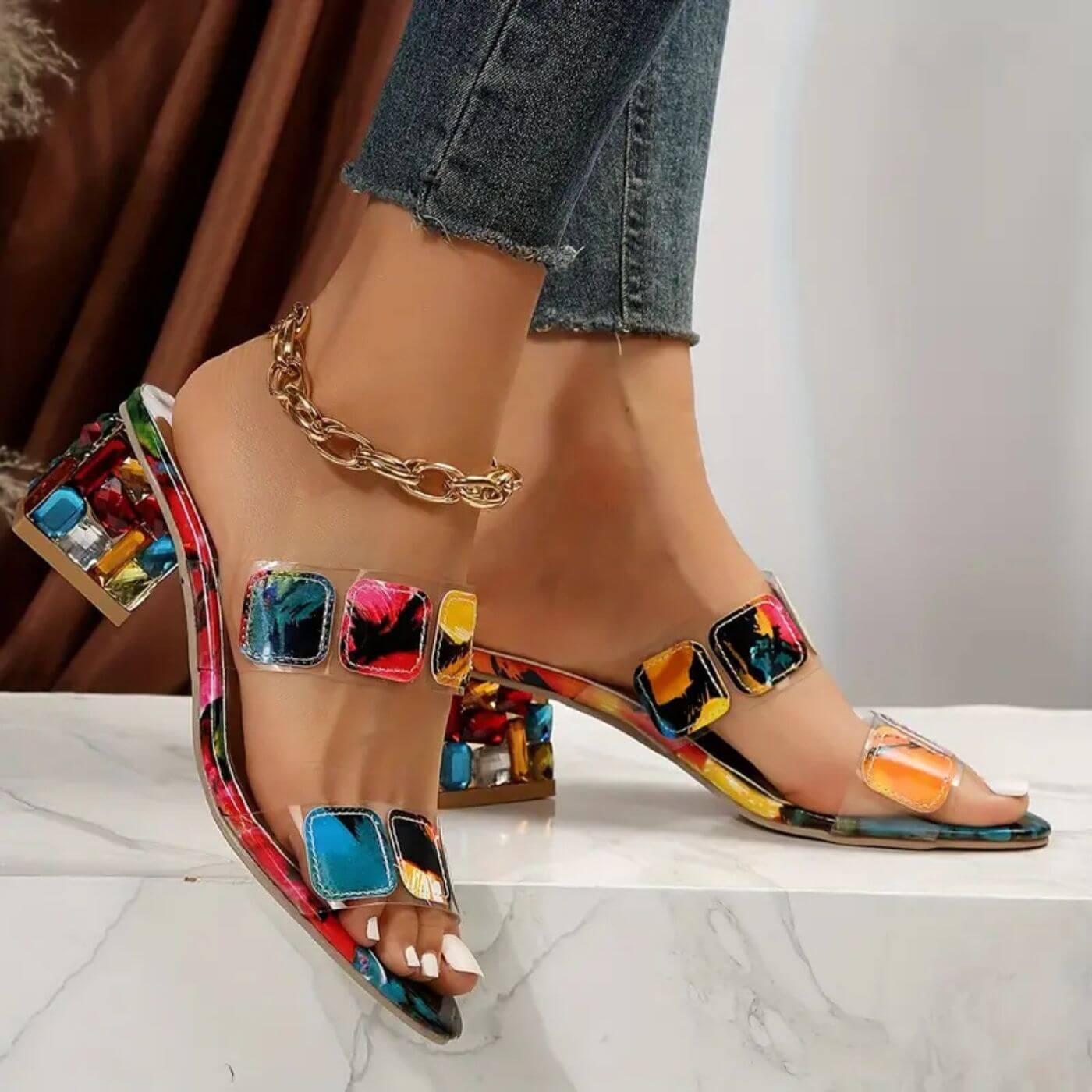 Makayla™ - Double Strap Multicolor Orthopedic Sandals