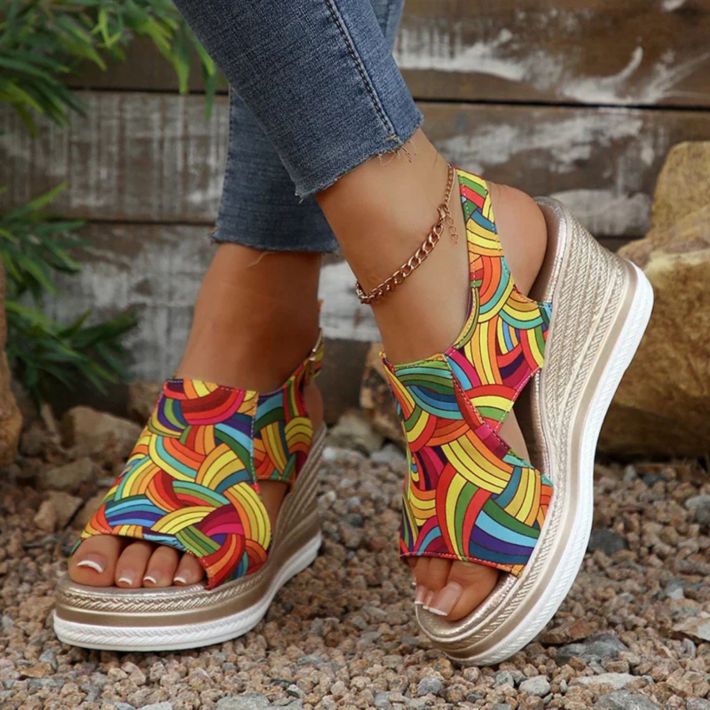 Kelsey™ - Multicolor Orthopedic Wedge Sandals