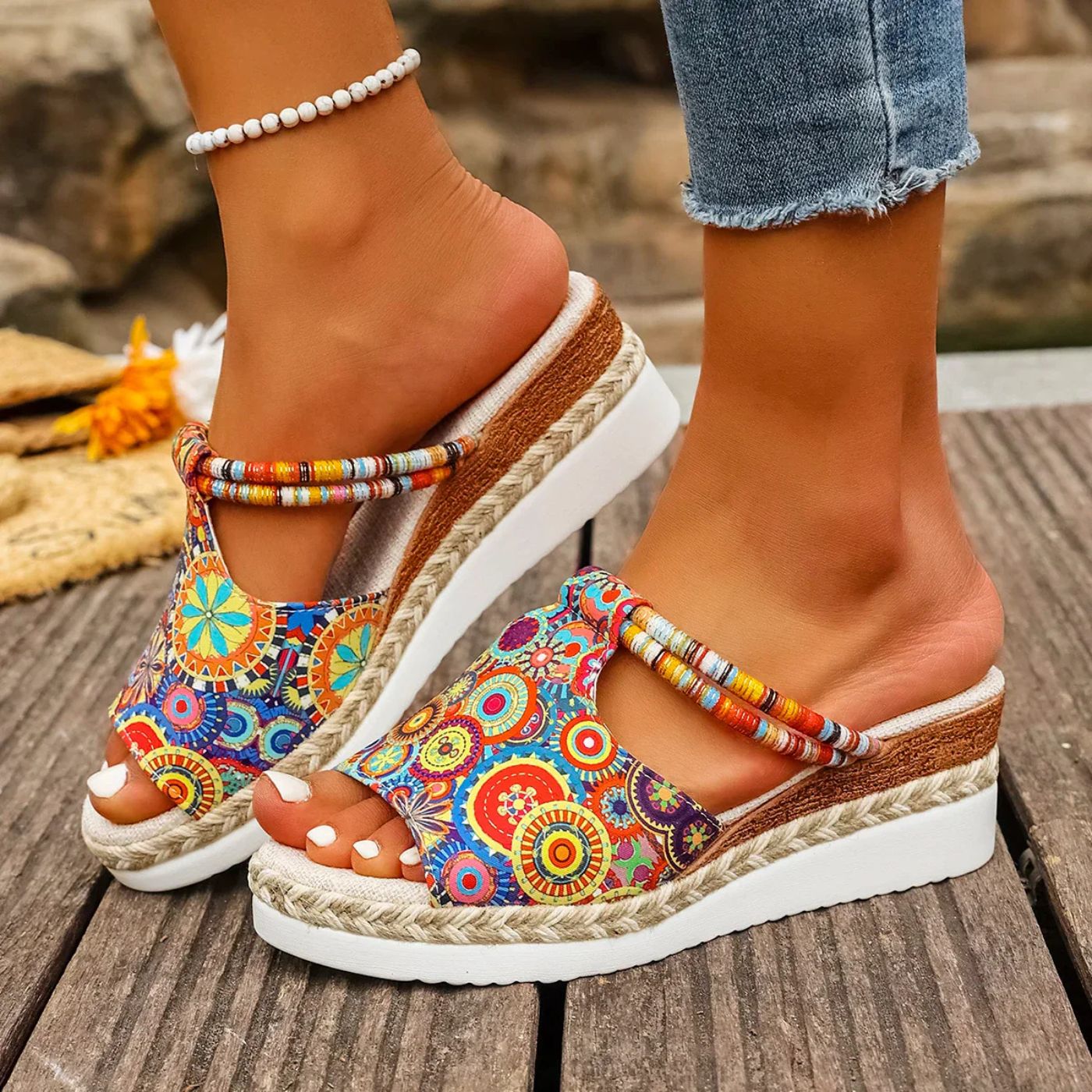 Kelsey™ - Multicolor Orthopedic Wedge Sandals