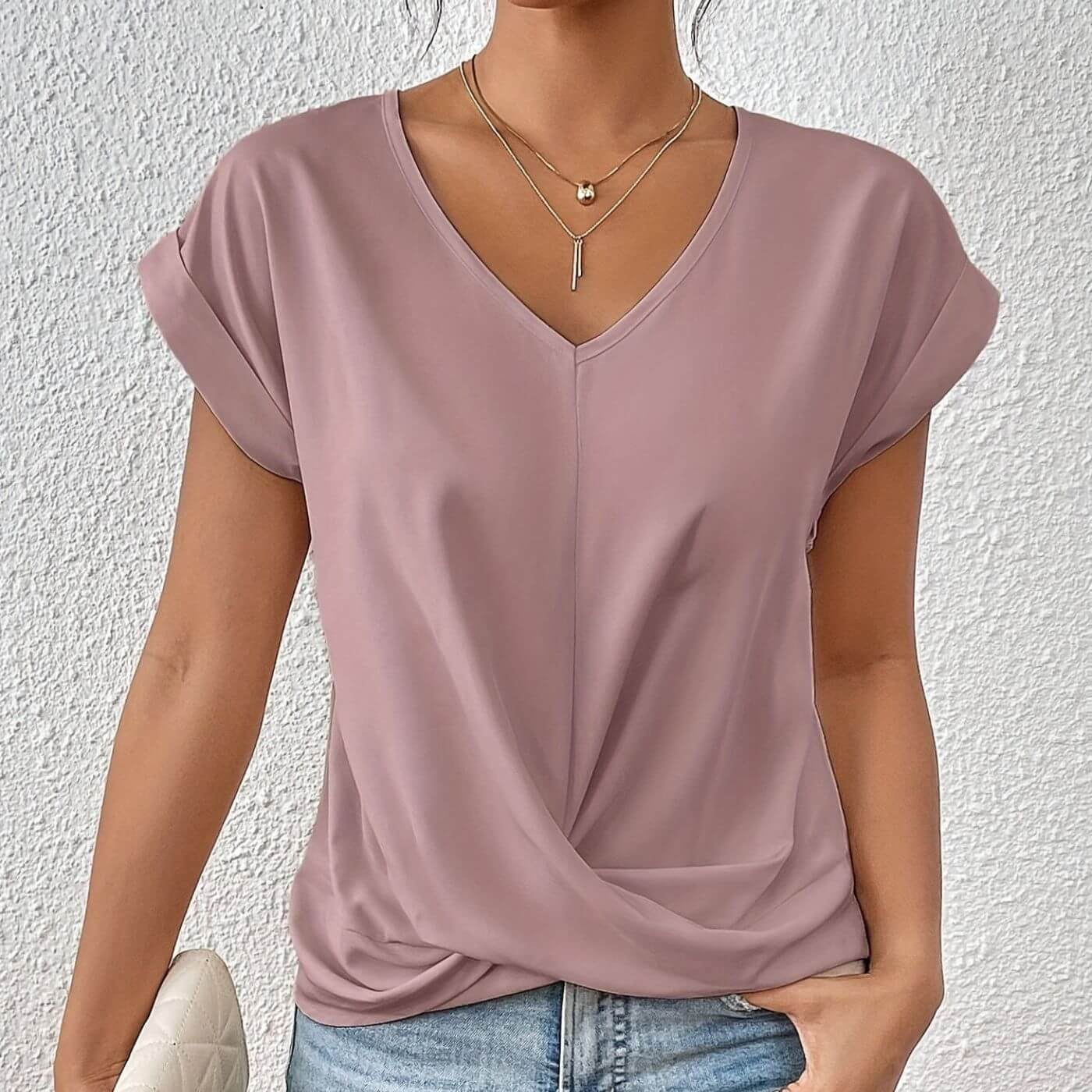 Olive™ – Casual V-Neck T-shirt