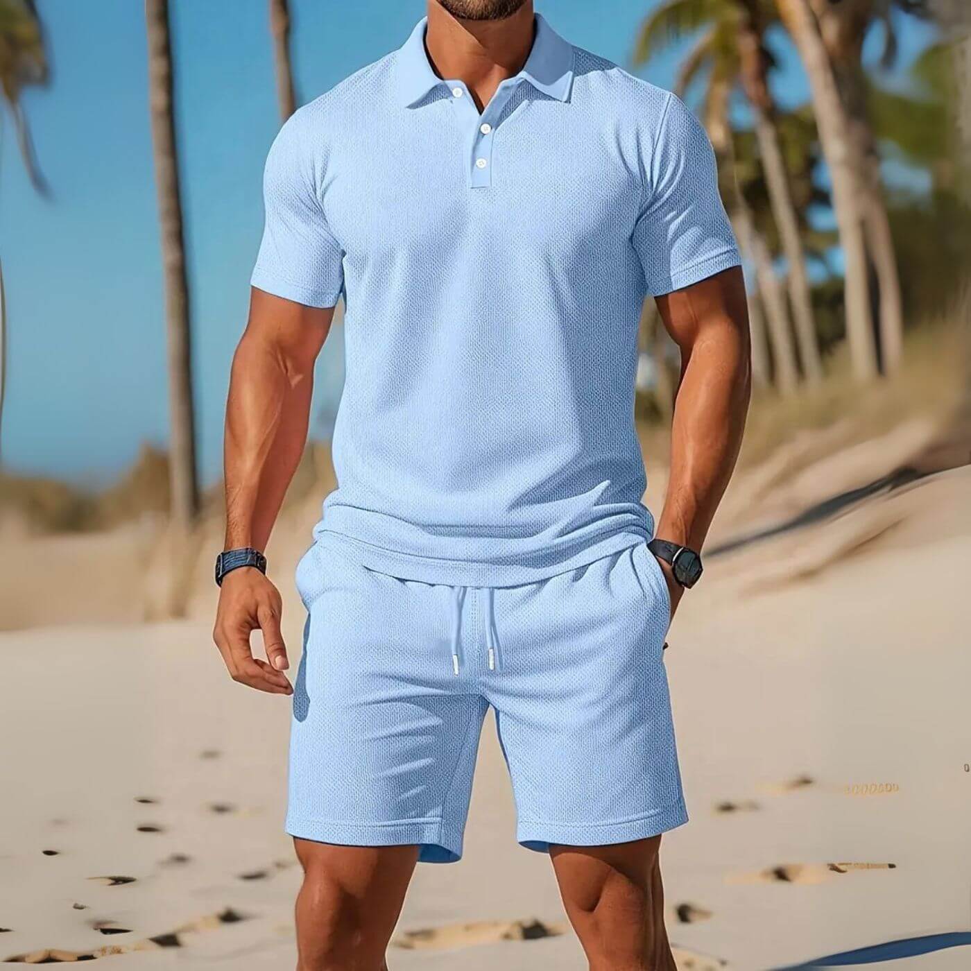 Spencer™ – Breezy Polo And Shorts Set