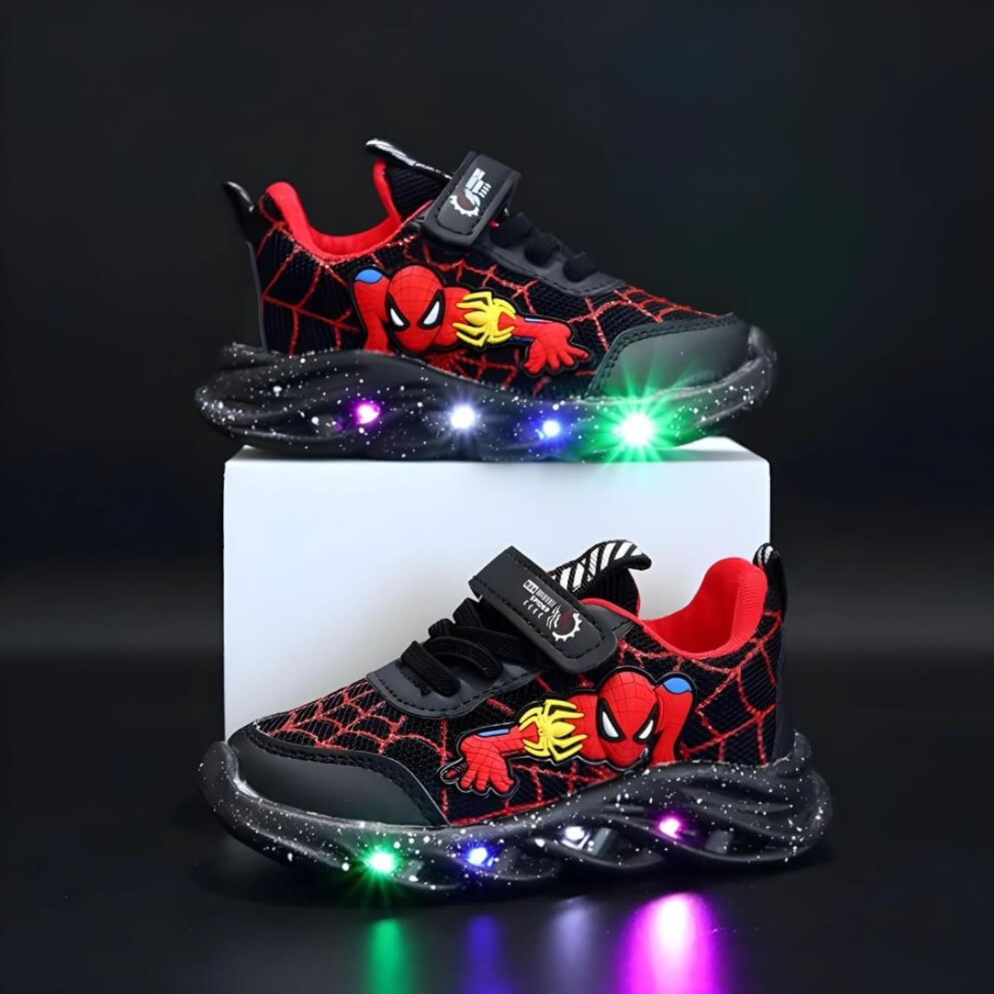 SpiderKickz™ - Superhero LED Sneakers for Kids