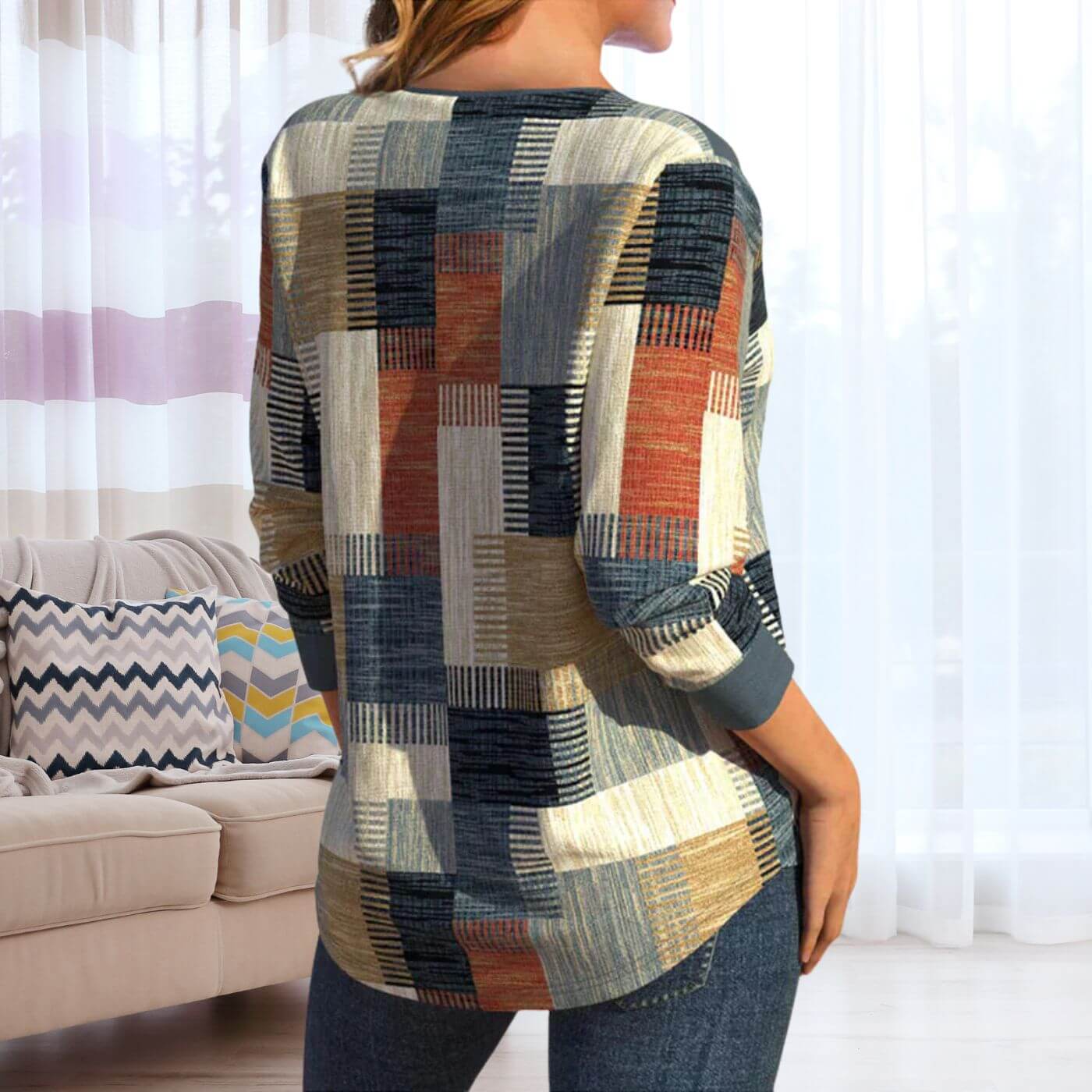 Stella™ - Stylish Geometric Print Top